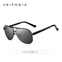 Carica l&#39;immagine nel visualizzatore di Gallery, VEITHDIA Classic Brand Stainless Steel Mens Sunglasses Polarized Green Lens Sun Glasses Eyewear Accessories For Men 3152