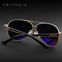 Carica l&#39;immagine nel visualizzatore di Gallery, VEITHDIA Classic Brand Stainless Steel Mens Sunglasses Polarized Green Lens Sun Glasses Eyewear Accessories For Men 3152