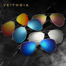Carica l'immagine nel visualizzatore di Gallery, VEITHDIA Occhiali da sole polarizzati classici da uomo/donna Rivestimento riflettente Lenti Accessori per occhiali Occhiali da sole per uomo/donna