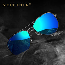Carica l'immagine nel visualizzatore di Gallery, VEITHDIA Occhiali da sole polarizzati classici da uomo/donna Rivestimento riflettente Lenti Accessori per occhiali Occhiali da sole per uomo/donna