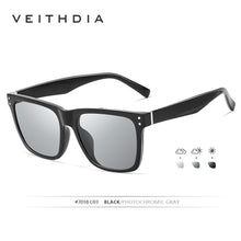 Carica l&#39;immagine nel visualizzatore di Gallery, VEITHDIA Unisex Sun Glasses Photochromic Polarized UV400 Sunglasses Men Women Classic Sports Eyewear For Male 7018