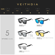 Carica l&#39;immagine nel visualizzatore di Gallery, VEITHDIA Unisex Sun Glasses Photochromic Polarized UV400 Sunglasses Men Women Classic Sports Eyewear For Male 7018