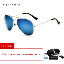 Load image into Gallery viewer, VEITHDIA aviation sunglass Polarized Sunglasses for Men/Women Colorful Reflective Coating Lens Driving Sun Glasses