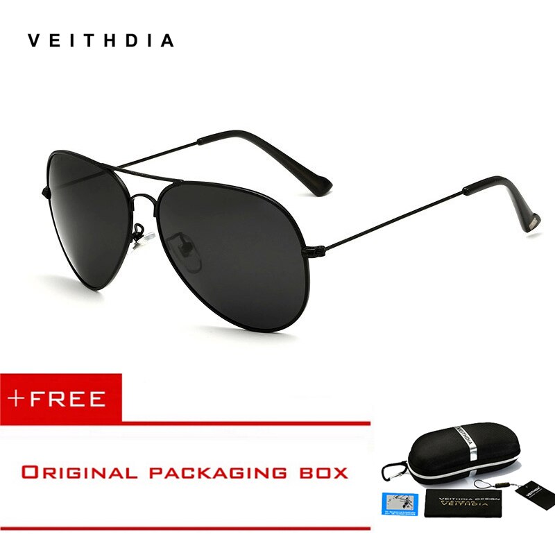 VEITHDIA aviation sunglass Polarized Sunglasses for Men/Women Colorful Reflective Coating Lens Driving Sun Glasses