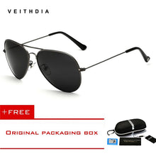 Load image into Gallery viewer, VEITHDIA aviation sunglass Polarized Sunglasses for Men/Women Colorful Reflective Coating Lens Driving Sun Glasses