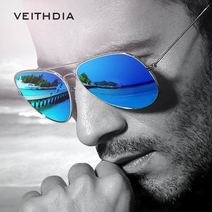 VEITHDIA aviation sunglass Polarized Sunglasses for Men/Women Colorful Reflective Coating Lens Driving Sun Glasses