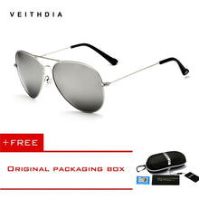 Load image into Gallery viewer, VEITHDIA aviation sunglass Polarized Sunglasses for Men/Women Colorful Reflective Coating Lens Driving Sun Glasses
