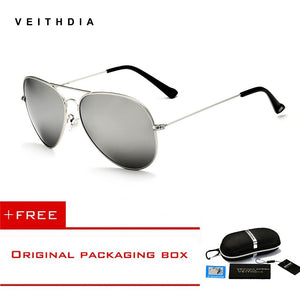 VEITHDIA aviation sunglass Polarized Sunglasses for Men/Women Colorful Reflective Coating Lens Driving Sun Glasses