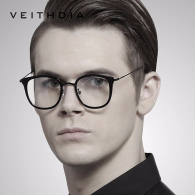 VEITHDIA Glasses Unisex Women Glasses Frame Men Eyeglasses Frame Vintage Clear Lens Glasses Optical Spectacle Frame 1232