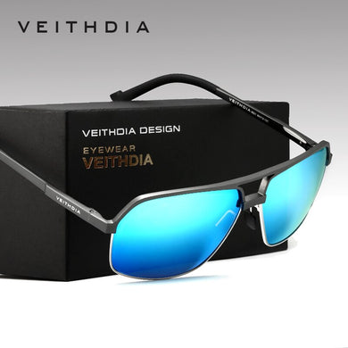 VEITHDIA Men Sun Glasses Aluminum Polarized UV400 Lens Driving Sunglasses Male Sports Vintage Eyewear Accessories Google 6521