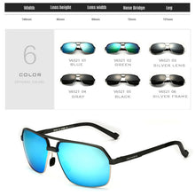 Load image into Gallery viewer, VEITHDIA Men Sun Glasses Aluminum Polarized UV400 Lens Driving Sunglasses Male Sports Vintage Eyewear Accessories Google 6521