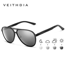 Carica l&#39;immagine nel visualizzatore di Gallery, VEITHDIA Men Sunglasses Aluminum Photochromic Sports Polarized UV400 Lens Eyewear Male Sun Glasses For Women V6850