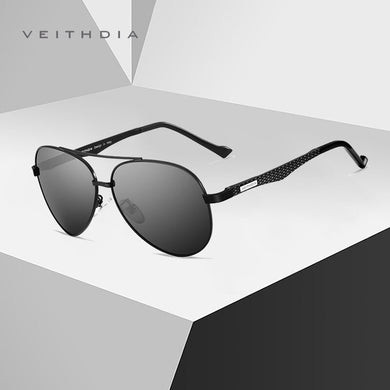VEITHDIA Men Sunglasses Aluminum Pilot Style Frame Polarized Mirror Women Sun Glasses Eyewear For Male UV400 Protection 3850