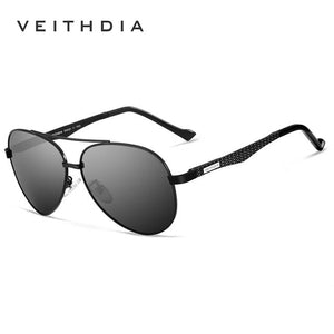 VEITHDIA Men Sunglasses Aluminum Pilot Style Frame Polarized Mirror Women Sun Glasses Eyewear For Male UV400 Protection 3850
