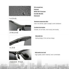Carica l&#39;immagine nel visualizzatore di Gallery, VEITHDIA Men Sunglasses Brand Designer Aluminum Polarized UV400 Lens Sports Driving Outdoor Sun Glasses Eyewear For Male 6518