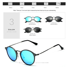 Carica l&#39;immagine nel visualizzatore di Gallery, VEITHDIA Men Sunglasses Round Unisex Sun Glasses Polarized Coating Mirror Sports Driving Male Eyewear For Women 6358