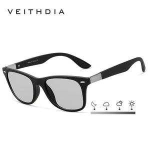 VEITHDIA Men Sunglasses Photochromic Gradient Outdoor Driving Polarized TR90 UV400 Lens Women Female Sun Glasses N7029