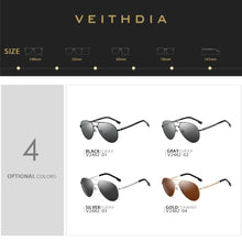 Load image into Gallery viewer, VEITHDIA Men Vintage Polarized UV400 Sunglasses Outdoor Classic Women Sun Glasses Coating Lens Driving Eyewear For Male 2482