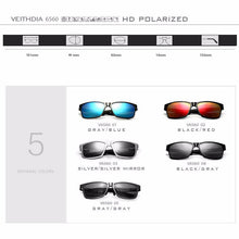 Load image into Gallery viewer, VEITHDIA Men&#39;s Polarized UV400 Lens Sunglasses Aluminum Outdoor Sun Glasses Driving Glasses Retro Sports For Male V6560