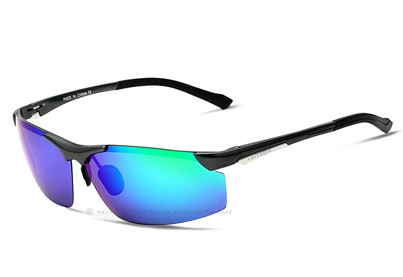 VEITHDIA Occhiali da sole da uomo in alluminio magnesio ciclismo all'aperto polarizzati UV400 rivestimento a specchio occhiali da sole occhiali per uomo 6511 