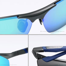 Carica l&#39;immagine nel visualizzatore di Gallery, VEITHDIA Occhiali da sole da uomo Alluminio Magnesio Polarizzato Rivestimento blu Specchio Occhiali da sole Occhiali da vista maschili esterni Accessori 6589 