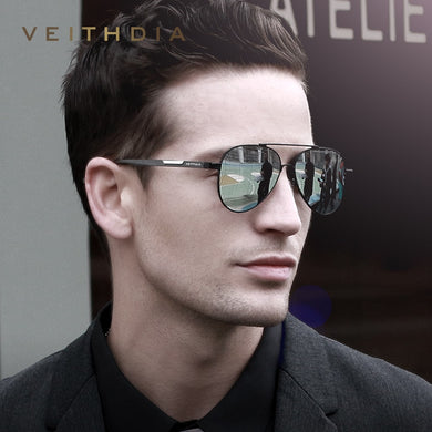 VEITHDIA Men's Sunglasses Aluminum Photochromic Women Polarized UV400 Lens Driving Outdoor Eyewear Male Sun Glasses 6699
