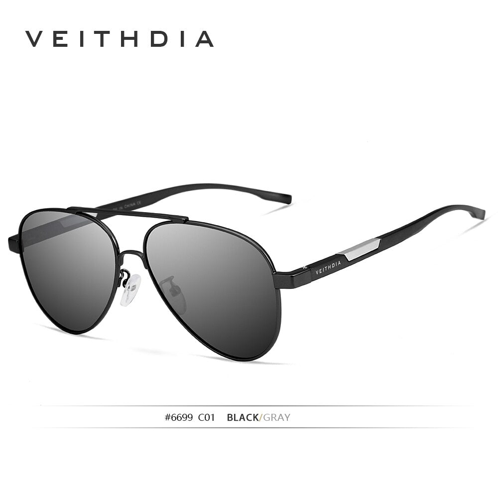 VEITHDIA Men's Sunglasses Aluminum Photochromic Women Polarized UV400 Lens Driving Outdoor Eyewear Male Sun Glasses 6699