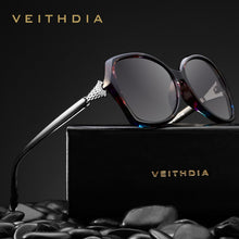 Load image into Gallery viewer, VEITHDIA Retro Womens Sun glasses Polarized  crystal Ladies Brand Designer Sunglasses Eyewear For Women Female V3027
