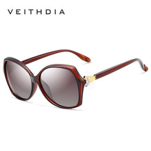 Load image into Gallery viewer, VEITHDIA Retro Womens Sun glasses Polarized  crystal Ladies Brand Designer Sunglasses Eyewear For Women Female V3027