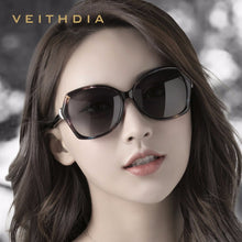 Load image into Gallery viewer, VEITHDIA Retro Womens Sun glasses Polarized  crystal Ladies Brand Designer Sunglasses Eyewear For Women Female V3027