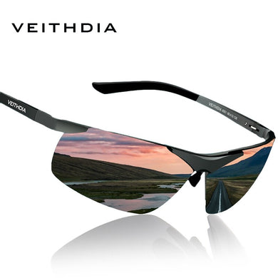 VEITHDIA Sports Cycling Sunglasses Men Brand Designer Polarized UV400 Outdoor Rectangle Aluminum Male Sun Glasses Eyewear 6501