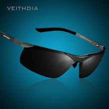 Carica l&#39;immagine nel visualizzatore di Gallery, VEITHDIA Sports Cycling Sunglasses Men Brand Designer Polarized UV400 Outdoor Rectangle Aluminum Male Sun Glasses Eyewear 6501