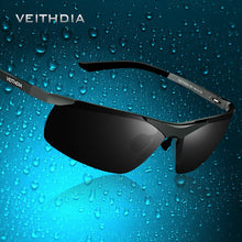 Carica l&#39;immagine nel visualizzatore di Gallery, VEITHDIA Sports Cycling Sunglasses Men Brand Designer Polarized UV400 Outdoor Rectangle Aluminum Male Sun Glasses Eyewear 6501