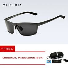 Load image into Gallery viewer, VEITHDIA Square Aluminum Polarized Sunglasses Men Sunglass Eyewear Accessories Men Driving Glasses Blue Sun Glasses shades 6520