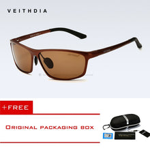 Load image into Gallery viewer, VEITHDIA Square Aluminum Polarized Sunglasses Men Sunglass Eyewear Accessories Men Driving Glasses Blue Sun Glasses shades 6520