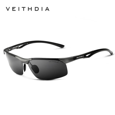 VEITHDIA Sunglasses Aluminum Magnesium Rimless UV400 Men Sunglasses Polarized Sun Glasses Eyewear Accessorie  For Men Male 6591