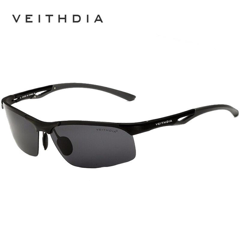 VEITHDIA Sunglasses Aluminum Magnesium Rimless UV400 Men Sunglasses Polarized Sun Glasses Eyewear Accessorie  For Men Male 6591