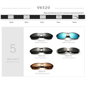 VEITHDIA Sunglasses Aluminum Men's Polarized UV400 Lens Sport Outdoor Driving Eyewear Accessories Men Sun Glasses F Male 6520
