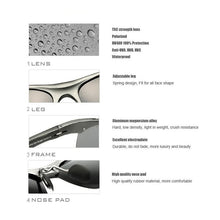 Load image into Gallery viewer, VEITHDIA Sunglasses Aluminum Men&#39;s Polarized UV400 Lens Sport Outdoor Driving Eyewear Accessories Men Sun Glasses F Male 6520