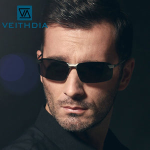 VEITHDIA Sunglasses Driving Sport Polarized Men's Alloy Frame Outdoor Cycling UV400 Sun Glasses Goggle Eyewear For Male V3043