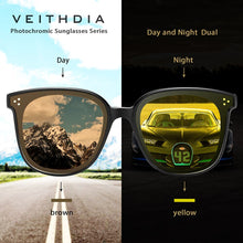 Load image into Gallery viewer, VEITHDIA Sunglasses Gradient Photochromic Unisex Polarized Mirror Lens Vintage Day Night Dual Sun Glasses For Men Women 7029