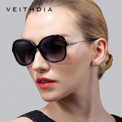 VEITHDIA  Sunglasses Gradient Vintage Retro TR90 Women's Sun Glasses Polarized UV400 Ladies Eyewear For Female 7026