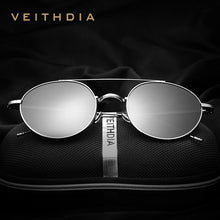 Carica l&#39;immagine nel visualizzatore di Gallery, VEITHDIA Sunglasses Man Brand Designer Unisex Sun Glasses Polarized Coating Mirror Round Male Eyewear For Men/Women 3617