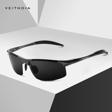 VEITHDIA Sunglasses Men Outdoor Sports Polarized  Brand Designer Vintage Driving Sun Glasses For Male UV400 V6518