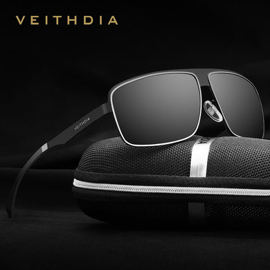 VEITHDIA Sunglasses Sports Aluminum Outdoor Driving Polarized UV400 Men's Square Vintage Sun Glasses Male Eyewear For Men 2492