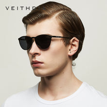 Load image into Gallery viewer, VEITHDIA Unisex Retro Aluminum Magnesium Mirror Sunglasses Polarized Lens Vintage Eyewear Driving Sun Glasses Men/Women 6625