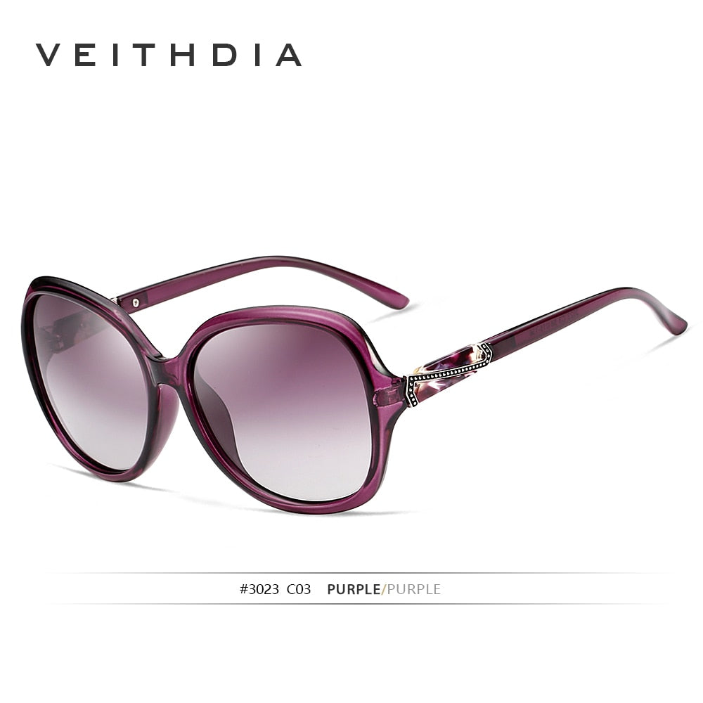 VEITHDIA Women Sun Glasses Polarized Gradient Lens  Ladies Designer Sunglasses Eyewear Accessories For Female 3023