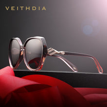 Carica l&#39;immagine nel visualizzatore di Gallery, VEITHDIA Occhiali da sole da donna Occhiali da sole polarizzati sfumati UV400 Occhiali da sole firmati da donna Accessori per occhiali da donna 3158 