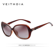 Carica l&#39;immagine nel visualizzatore di Gallery, VEITHDIA Occhiali da sole da donna Occhiali da sole polarizzati con lenti sfumate Occhiali da sole firmati da donna Accessori per occhiali da donna 3012 