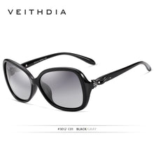 Carica l&#39;immagine nel visualizzatore di Gallery, VEITHDIA Occhiali da sole da donna Occhiali da sole polarizzati con lenti sfumate Occhiali da sole firmati da donna Accessori per occhiali da donna 3012 